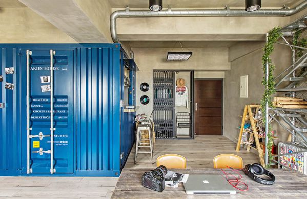 私人公寓辦公室裝修設計的工業風